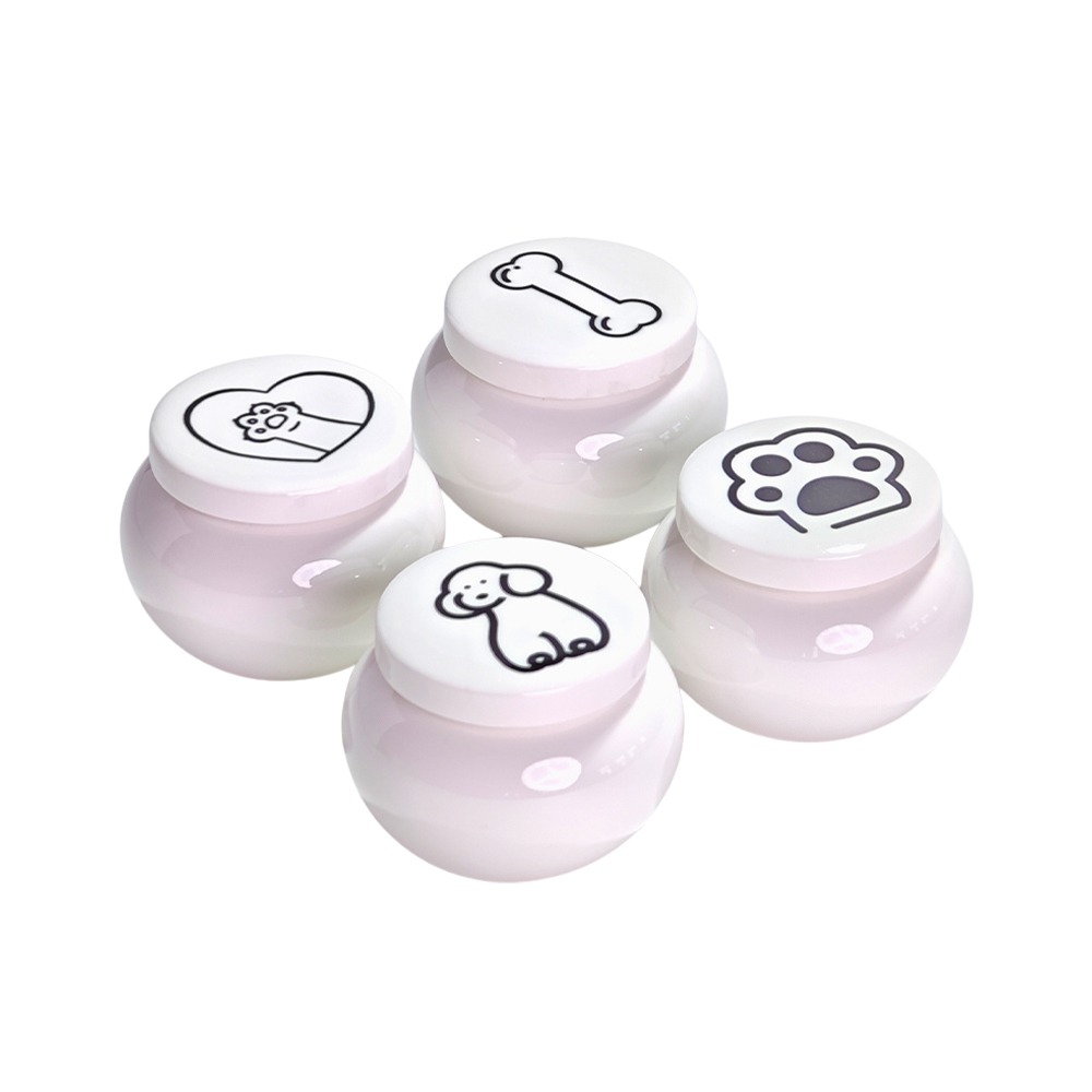 top view of 4.1 fl oz white round ceramic urn showing screw-top lid